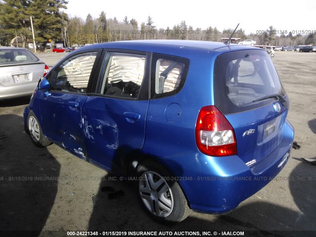 JHMGD38447S034855 - 2007 HONDA FIT BLUE photo 3