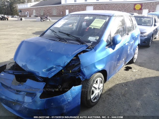 JHMGD38447S034855 - 2007 HONDA FIT BLUE photo 6