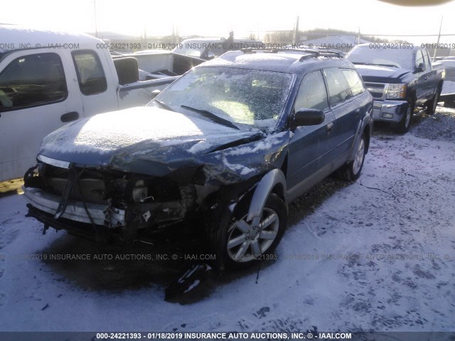 4S4BP61C497348478 - 2009 SUBARU OUTBACK 2.5I BLUE photo 2