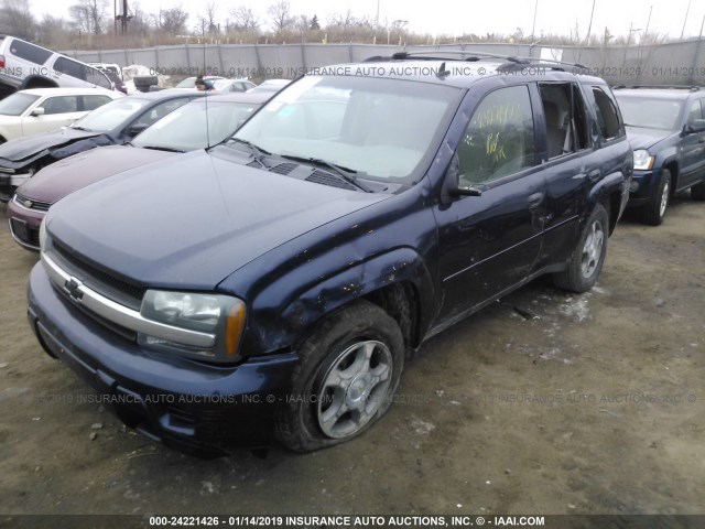 1GNDT13SX72201292 - 2007 CHEVROLET TRAILBLAZER LS/LT Dark Blue photo 2