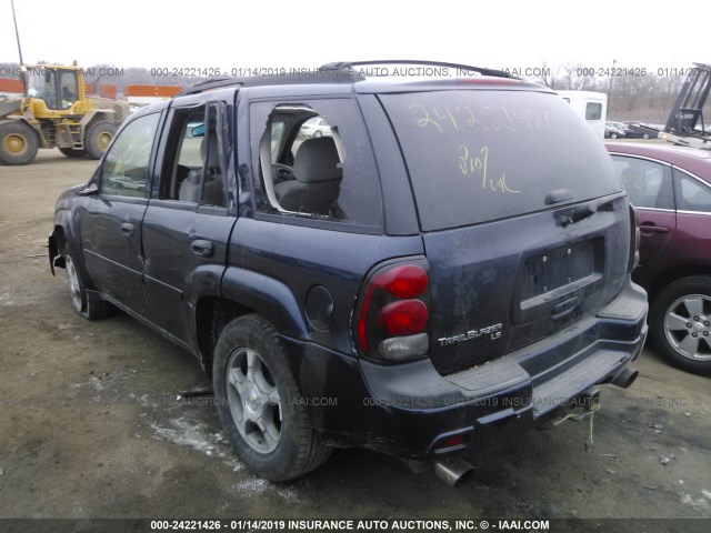 1GNDT13SX72201292 - 2007 CHEVROLET TRAILBLAZER LS/LT Dark Blue photo 3