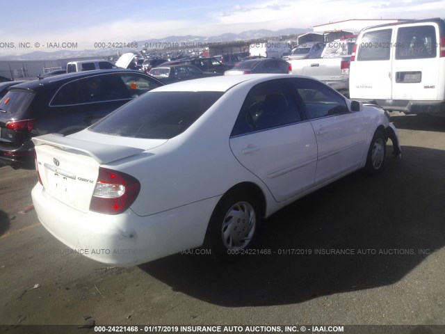 4T1BE32K94U287956 - 2004 TOYOTA CAMRY LE/XLE/SE WHITE photo 4