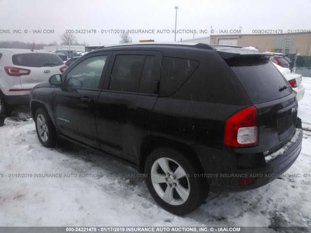 1C4NJCBB4CD553900 - 2012 JEEP COMPASS SPORT BLACK photo 3