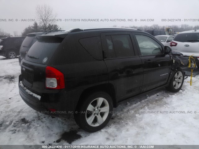 1C4NJCBB4CD553900 - 2012 JEEP COMPASS SPORT BLACK photo 4