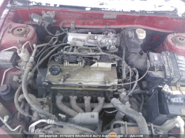JA3AY26C41U024529 - 2001 MITSUBISHI MIRAGE ES RED photo 10