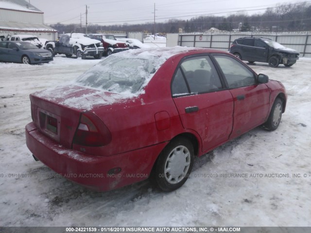 JA3AY26C41U024529 - 2001 MITSUBISHI MIRAGE ES RED photo 4