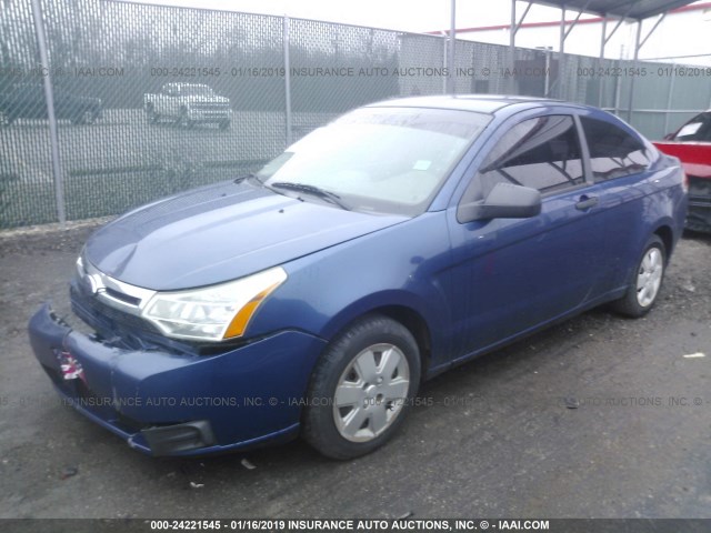 1FAHP32NX8W177114 - 2008 FORD FOCUS S/SE BLUE photo 2