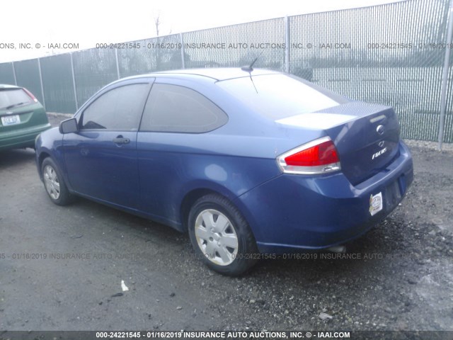 1FAHP32NX8W177114 - 2008 FORD FOCUS S/SE BLUE photo 3