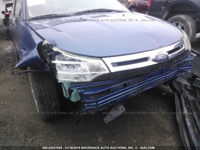 1FAHP32NX8W177114 - 2008 FORD FOCUS S/SE BLUE photo 6