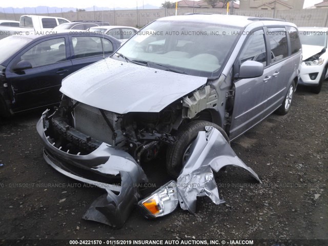 2C4RDGCGXDR799276 - 2013 DODGE GRAND CARAVAN SXT GRAY photo 2