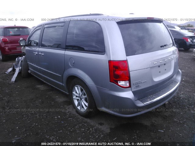 2C4RDGCGXDR799276 - 2013 DODGE GRAND CARAVAN SXT GRAY photo 3