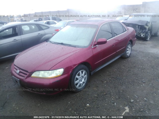 1HGCG66832A109978 - 2002 HONDA ACCORD EX/SE RED photo 2