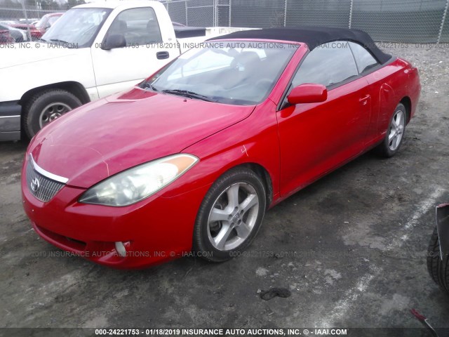 4T1FA38P36U106952 - 2006 TOYOTA CAMRY SOLARA SE/SLE RED photo 2