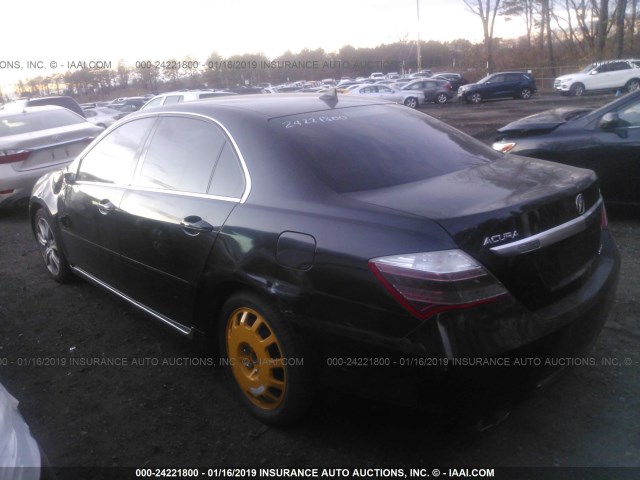 JH4KB26699C002012 - 2009 ACURA RL BLACK photo 3