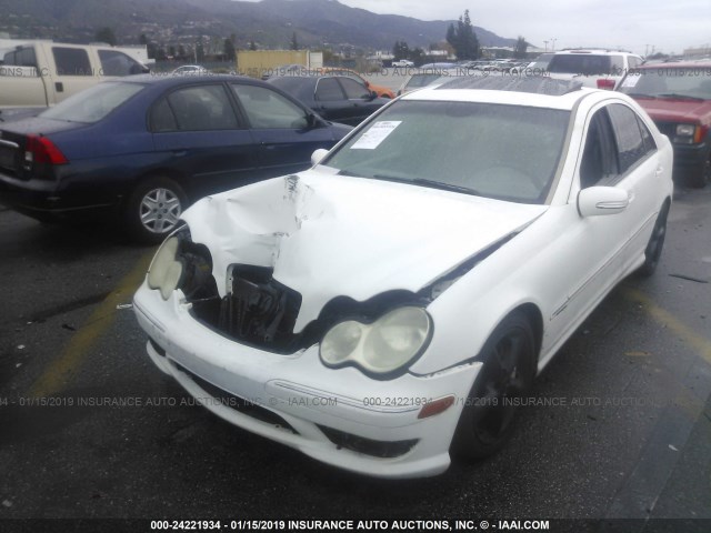 WDBRF52H86A893025 - 2006 MERCEDES-BENZ C GENERATION 2006 230 WHITE photo 2