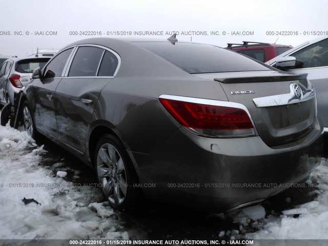 1G4GE5GD5BF250061 - 2011 BUICK LACROSSE CXS BROWN photo 3