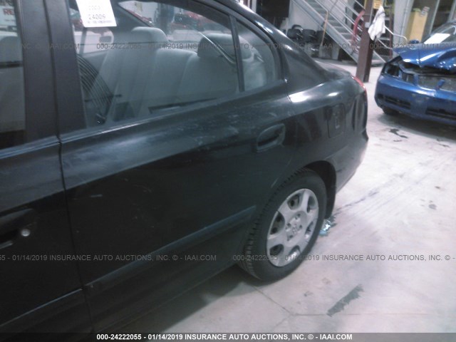 KMHDN45D23U605300 - 2003 HYUNDAI ELANTRA GLS/GT BLACK photo 6