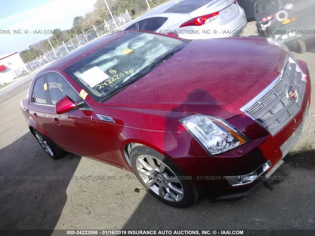 1G6DR57V480189658 - 2008 CADILLAC CTS HI FEATURE V6 RED photo 1