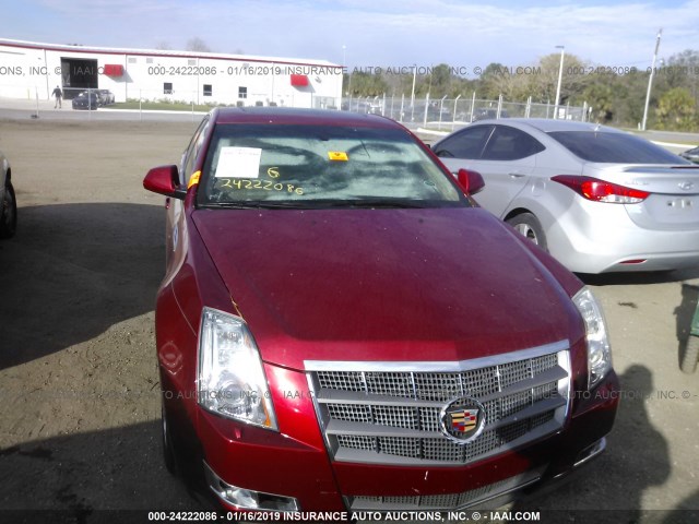 1G6DR57V480189658 - 2008 CADILLAC CTS HI FEATURE V6 RED photo 6