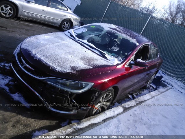 1C3CCCAB2GN189497 - 2016 CHRYSLER 200 LIMITED BURGUNDY photo 2