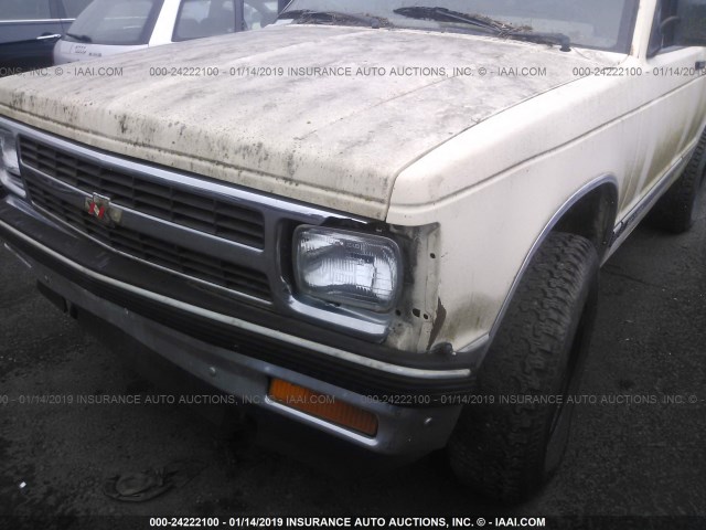 1GNCT18Z3M8188878 - 1991 CHEVROLET BLAZER S10 TAN photo 6