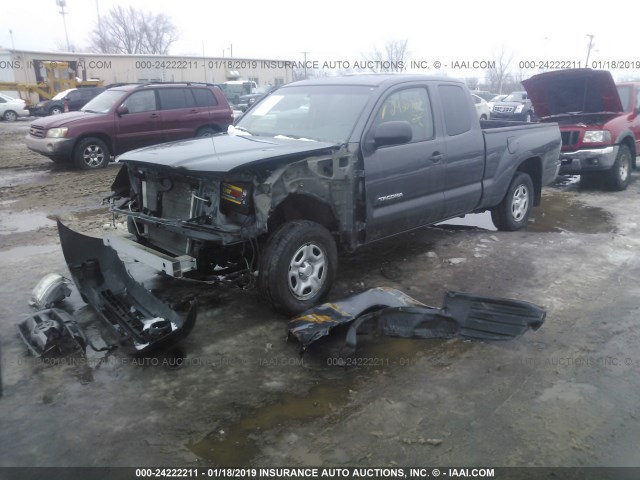 5TETX4CN7AZ740783 - 2010 TOYOTA TACOMA ACCESS CAB ნაცრისფერი ფოტო 2