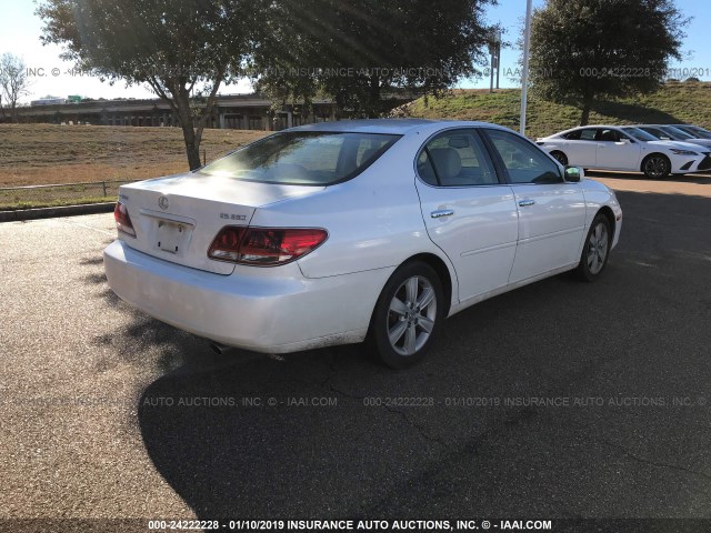 JTHBA30G855119086 - 2005 LEXUS ES WHITE photo 4