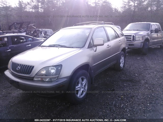 JT6GF10UXX0040352 - 1999 LEXUS RX 300 BEIGE photo 2