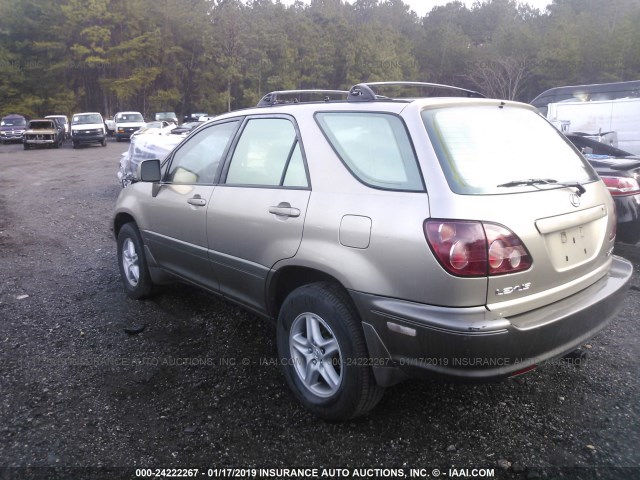 JT6GF10UXX0040352 - 1999 LEXUS RX 300 BEIGE photo 3