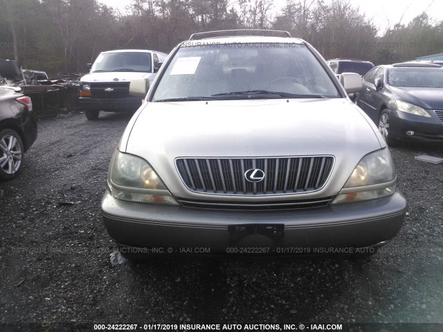 JT6GF10UXX0040352 - 1999 LEXUS RX 300 BEIGE photo 6