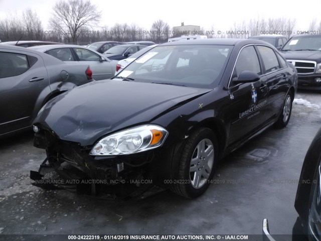 2G1WB5E31F1121808 - 2015 CHEVROLET IMPALA LIMITED LT BLACK photo 2