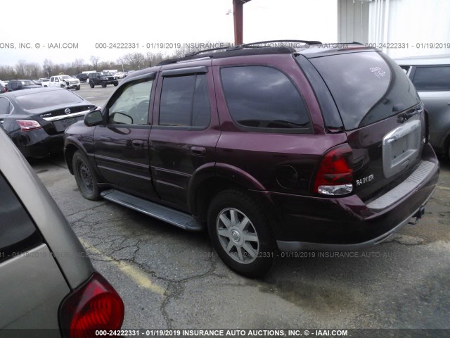 5GADS13S952278200 - 2005 BUICK RAINIER CXL MAROON photo 3