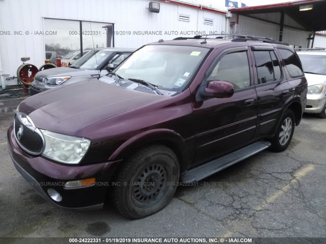 5GADS13S952278200 - 2005 BUICK RAINIER CXL MAROON photo 6