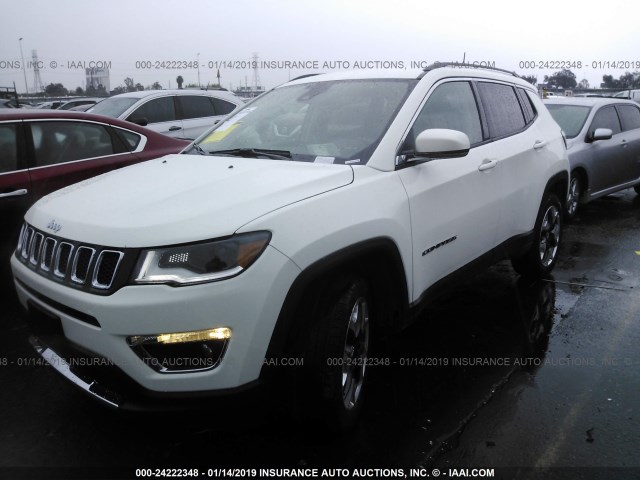 3C4NJDCBXJT442389 - 2018 JEEP COMPASS LIMITED WHITE photo 2