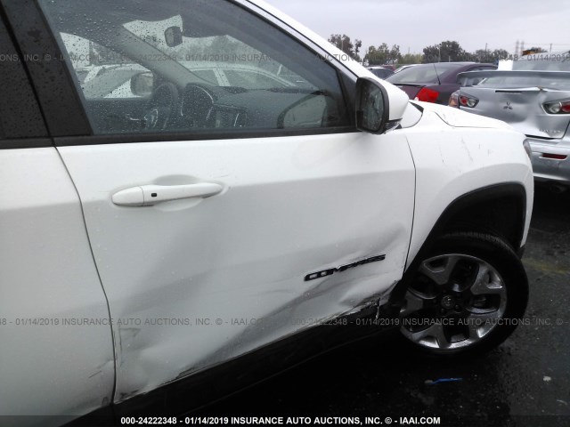 3C4NJDCBXJT442389 - 2018 JEEP COMPASS LIMITED WHITE photo 6