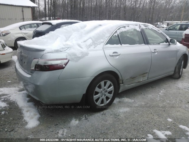 JTNBB46KX73039413 - 2007 TOYOTA CAMRY NEW GENERAT HYBRID SILVER photo 4