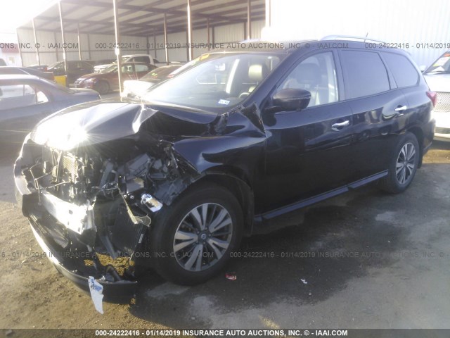 5N1DR2MN6HC911657 - 2017 NISSAN PATHFINDER S/SV/SL/PLATINUM BLACK photo 2