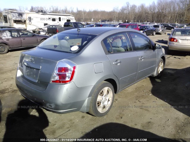 3N1AB61E58L609873 - 2008 NISSAN SENTRA 2.0/2.0S/2.0SL SILVER photo 4