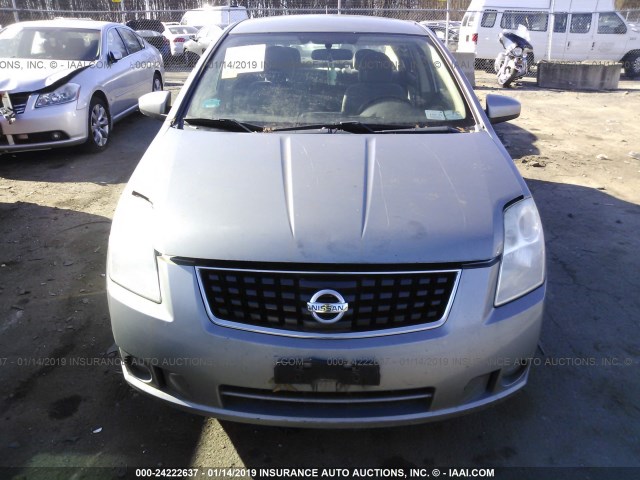 3N1AB61E58L609873 - 2008 NISSAN SENTRA 2.0/2.0S/2.0SL SILVER photo 6