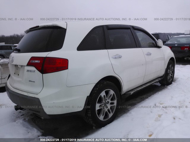 2HNYD28317H512948 - 2007 ACURA MDX TECHNOLOGY WHITE photo 4