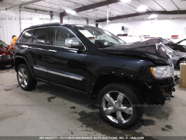 1C4RJFCT5CC251127 - 2012 JEEP GRAND CHEROKEE OVERLAND Dark Blue photo 1