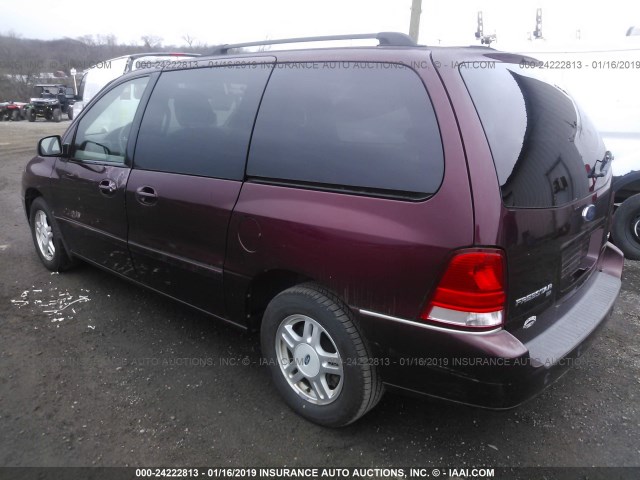 2FMZA522X7BA24908 - 2007 FORD FREESTAR SEL RED photo 3