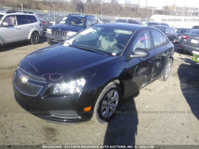 1G1PA5SG3E7125245 - 2014 CHEVROLET CRUZE LS BLACK photo 2