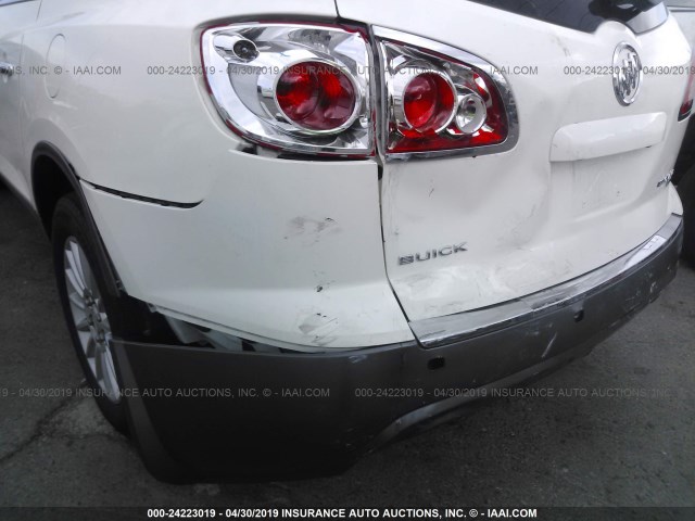 5GAER23D09J192924 - 2009 BUICK ENCLAVE CXL WHITE photo 6