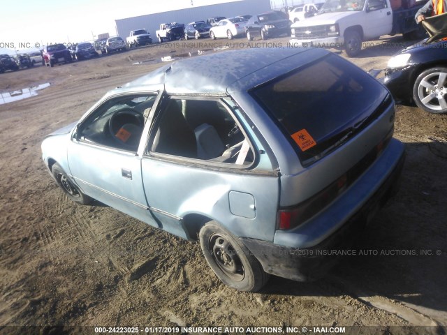 2C1MR2464N6741815 - 1992 GEO METRO LSI BLUE photo 3