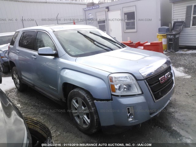 2GKALMEK7E6178911 - 2014 GMC TERRAIN SLE Light Blue photo 1