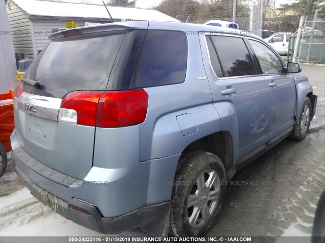 2GKALMEK7E6178911 - 2014 GMC TERRAIN SLE Light Blue photo 4