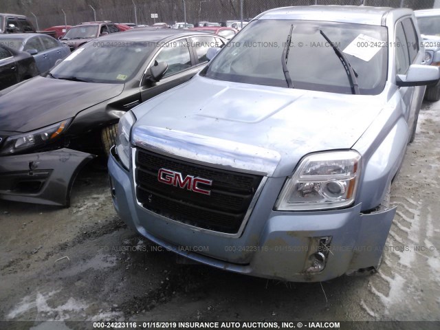 2GKALMEK7E6178911 - 2014 GMC TERRAIN SLE Light Blue photo 6