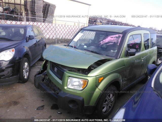 5J6YH287X6L007502 - 2006 HONDA ELEMENT EX GREEN photo 2