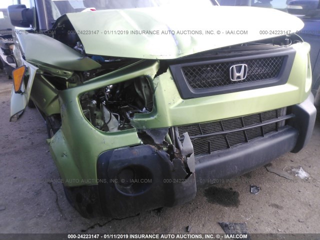 5J6YH287X6L007502 - 2006 HONDA ELEMENT EX GREEN photo 6